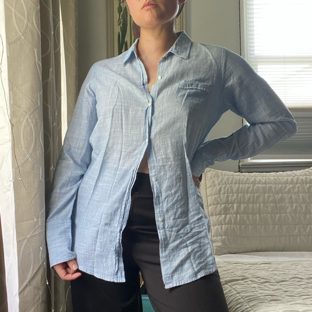 Nili Lotan Cotton Button Down Top